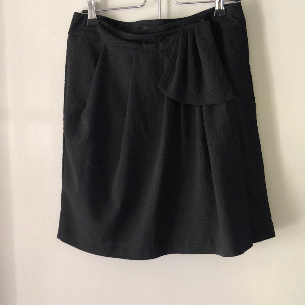 Black Wrap Skirt with ruffle